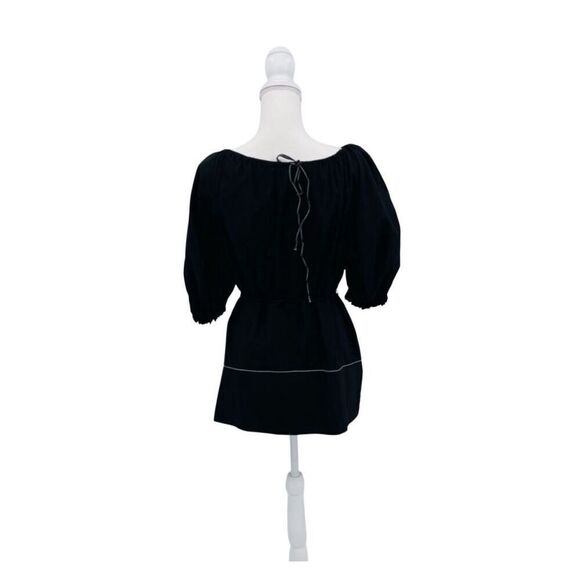 NWOT Proenza Schouler White Label Top Blouse Black Oversized Size 4 - Picture 5 of 6